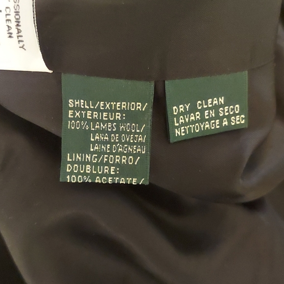 Ralph Lauren 100% Lambs Wool Zip Blazer Jacket 10P - Picture 7 of 8
